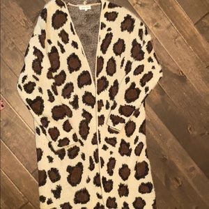 Grace and Lace Cream cheetah cardigan